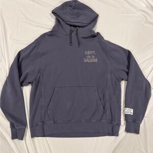 Gallery Dept Washed Navy French Logo Hoodie